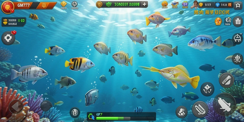 Menampilkan gameplay seru menembak ikan di GM777.