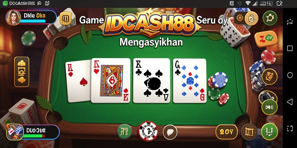 Screenshot menunjukkan gameplay seru Domino di IDCASH88.
