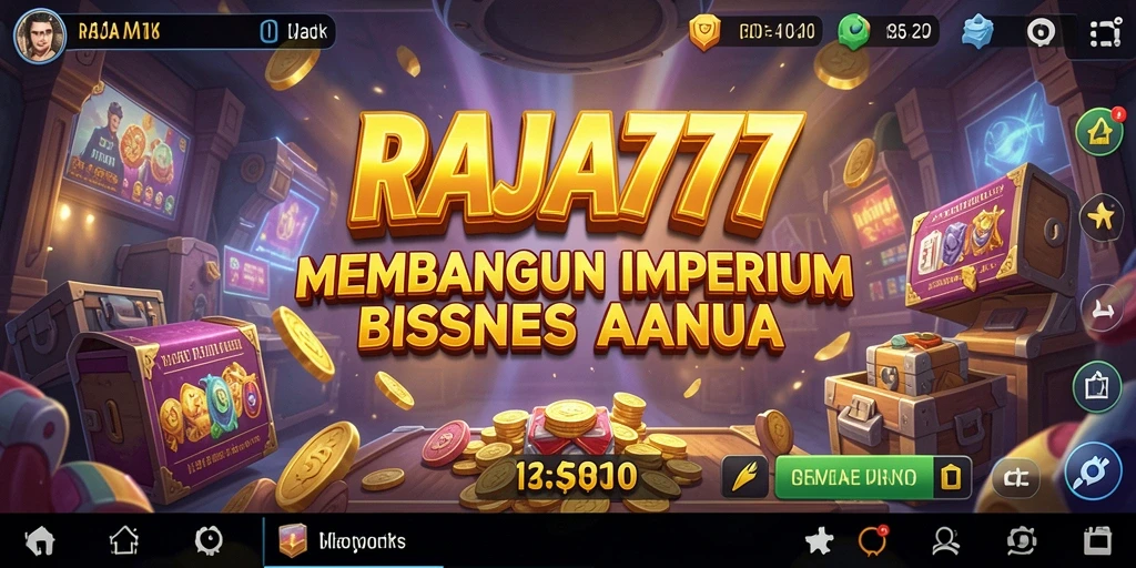 Tampilan gameplay RAJA777 yang menarik dengan elemen Tycoon.